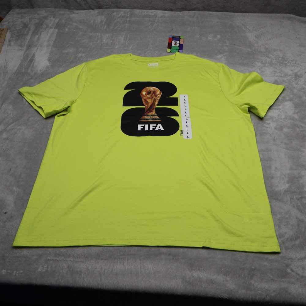 FIFA World Cup 2026 Shirt Mens Large Green Football Team Fan Gear Tee $20 NEW